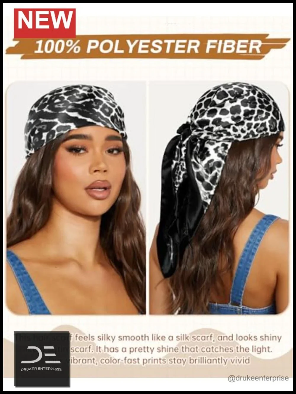3 Pack Like Silk Satin Head Scarves for Women - 35